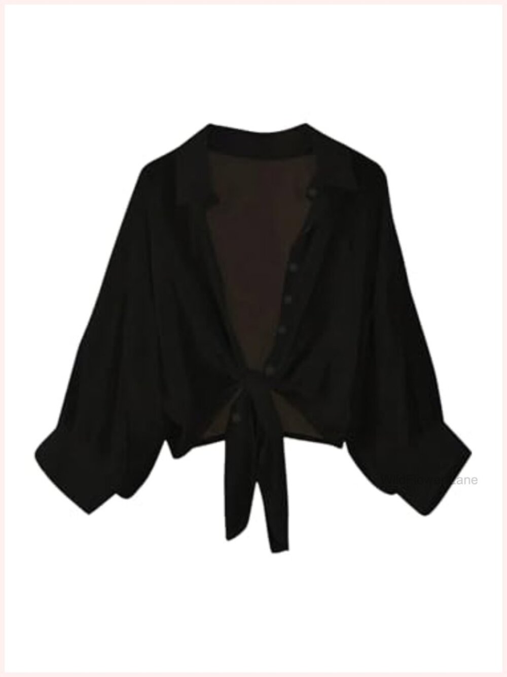 Chiffon Button Front Collared Blouse Long Sleeve Office Work Top